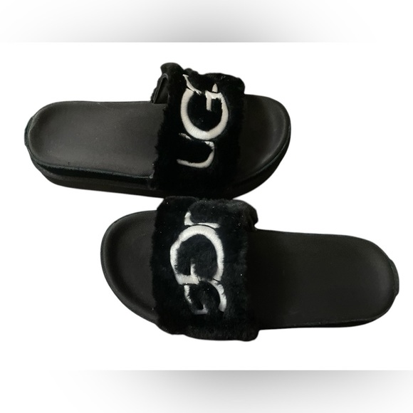 NEW UGG Womens Laton Fur Genuine Shearling Platform Slide - Picture 3 of 5